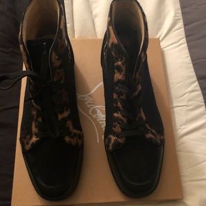 Christian Louboutin Leopard Print Sneakers